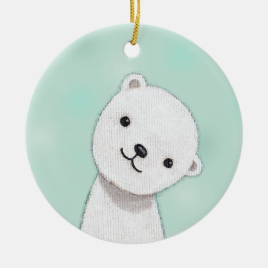 Nieuw babysiernummer Aangepast, aangepast versiere Keramisch Ornament (Voorkant)