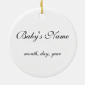 Nieuw babysiernummer Aangepast, aangepast versiere Keramisch Ornament (Achterkant)