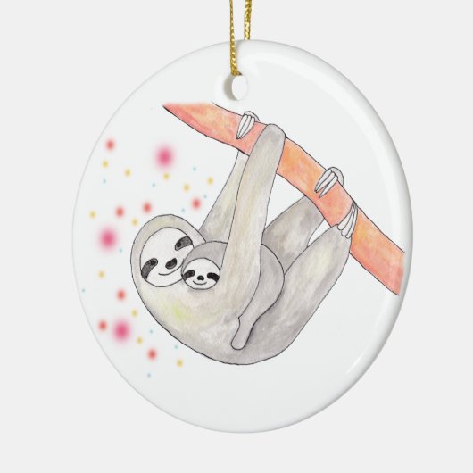 Nieuw babysiernummer Aangepast versieringsprogramm Keramisch Ornament (Links)