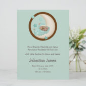 Nieuw babyslaapBeer Aankondiging (Staand voorkant)