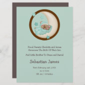 Nieuw babyslaapBeer Aankondiging (Voorkant / Achterkant)