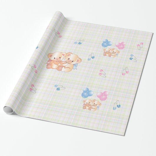 Nieuw babytedderberen Verpakkingspapier Cadeaupapier (Uitgerold)