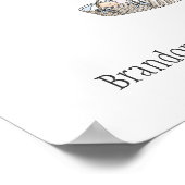 Nieuw babyvingerafdrukballon - Blauw Poster (Hoek)