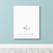 Nieuw babyvingerafdrukballon - Geel Canvas Afdruk (Insitu (Houten vloer))