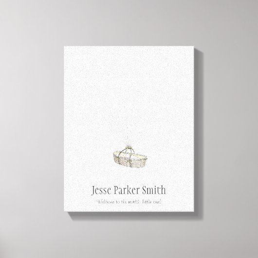 Nieuw babyvingerafdrukballon - Geel Canvas Afdruk (Voorkant)