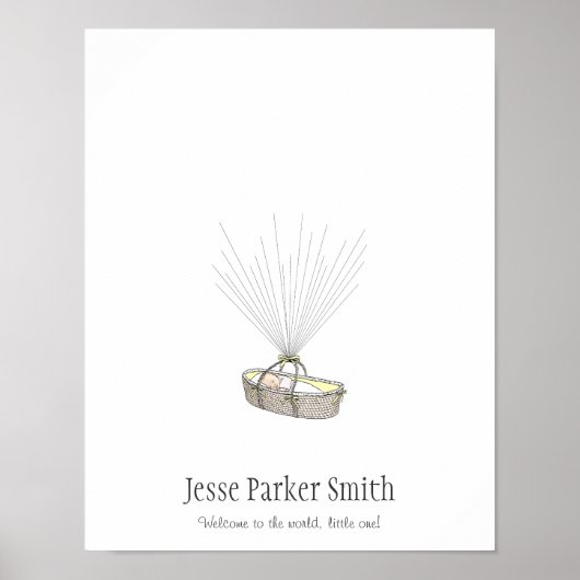 Nieuw babyvingerafdrukballon - Geel Poster (Voorkant)