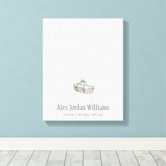 Nieuw babyvingerafdrukballon - Groen Canvas Afdruk (Insitu (Houten vloer))