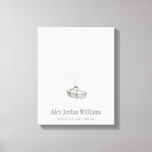 Nieuw babyvingerafdrukballon - Groen Canvas Afdruk (Voorkant)