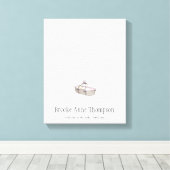 Nieuw babyvingerafdrukballon - Roze Canvas Afdruk (Insitu (Houten vloer))