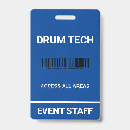 Nieuw backstagepasje ID-badge Badge