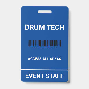 Nieuw backstagepasje ID-badge Badge