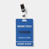 Nieuw backstagepasje ID-badge Badge (Voorzijde met clip)