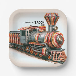 Nieuw Bacon Theme Train Paper Borden Papieren Bordje