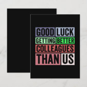 Nieuw banengeld | Farewell Coworkers Leaving | Goe Aankondiging (Voorkant / Achterkant)