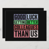 Nieuw banengeld | Farewell Coworkers Leaving | Goe Aankondiging (Voorkant / Achterkant)