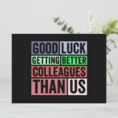 Nieuw banengeld | Farewell Coworkers Leaving | Goe Aankondiging (Staand voorkant)