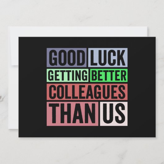 Nieuw banengeld | Farewell Coworkers Leaving | Goe Aankondiging (Voorkant)