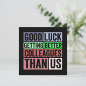 Nieuw banengeld | Farewell Coworkers Leaving | Goe Advieskaart (Staand voorkant)