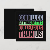 Nieuw banengeld | Farewell Coworkers Leaving | Goe Advieskaart (Voorkant / Achterkant)