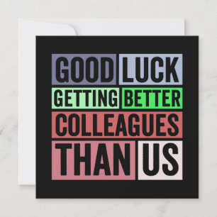 Nieuw banengeld Farewell Coworkers Leaving Goe Advieskaart