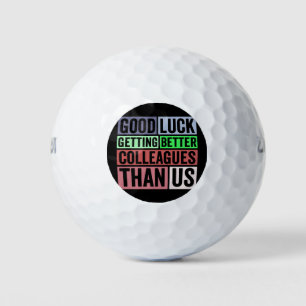 Nieuw banengeld Farewell Coworkers Leaving Goe Golfballen
