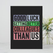 Nieuw banengeld | Farewell Coworkers Leaving | Goe Save The Date (Staand voorkant)