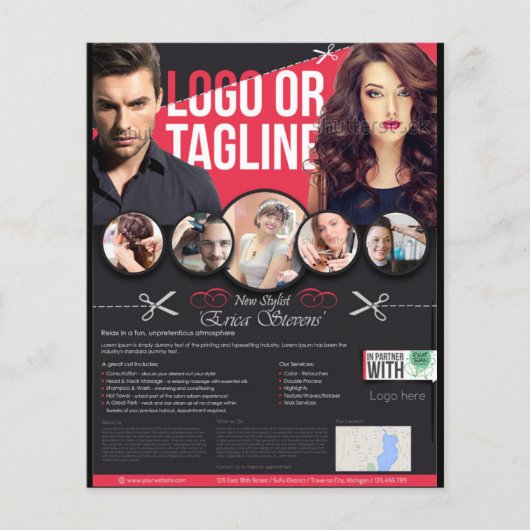 Nieuw Barber Shop Flyer-ontwerp Flyer (Voorkant)