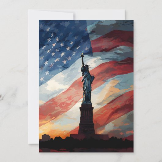 Nieuw BBQ Rood Wit Blauw USA Vlag 4th of Juli Part Kaart (Achterkant)