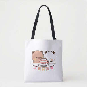 Nieuw beer en Panda Bubu Dudu Tote Bag