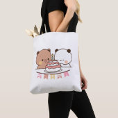 Nieuw beer en Panda Bubu Dudu Tote Bag (Dichtbij)
