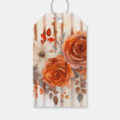 Nieuw Begin Bloemen Open Boek Trouwen Cadeaulabel (Achterkant)