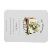 Nieuw Begin Bruidsfeest Bloemrijk Open Boek Magneet (Horizontaal)