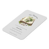 Nieuw Begin Bruidsfeest Bloemrijk Open Boek Magneet (Linkerzijde)