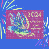 Nieuw begin Doves en Peace Happy Nieuwjaar Briefkaart