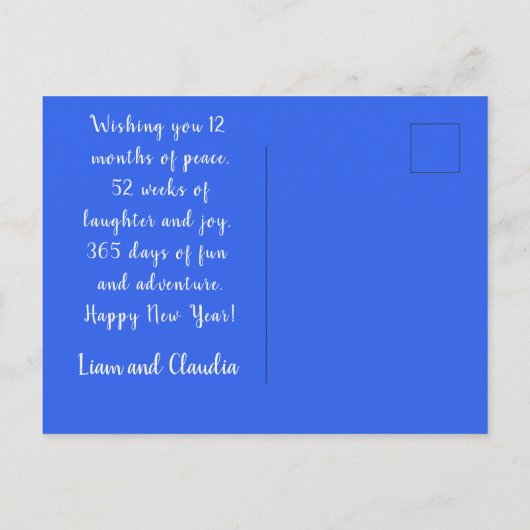 Nieuw begin Doves en Peace Happy Nieuwjaar Briefkaart (Achterkant)