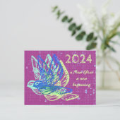 Nieuw begin Doves en Peace Happy Nieuwjaar Briefkaart (Staand voorkant)