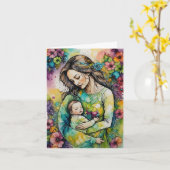 "Nieuw begin" - Een viering van het moederschap Kaart (Gele Bloem)