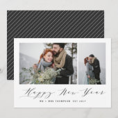 NIEUW BEGIN GELUKKIG NIEUWJAAR FEESTDAGENKAART (Voorkant / Achterkant)