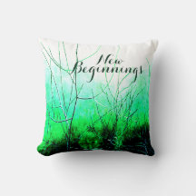 "Nieuw begin" in helder groen Floral ontwerp