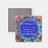  nieuw begin Inspirerend aanmoediging Magneet (Voorkant / Achterkant)