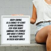 Nieuw Begin inspirerend minigedicht Poster