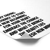 Nieuw Begin inspirerend minigedicht Poster (Hoek)