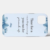 Nieuw Begin Inspirerend Waterverf Blauwe Bloem Case-Mate iPhone Case (Achterkant (horizontaal))