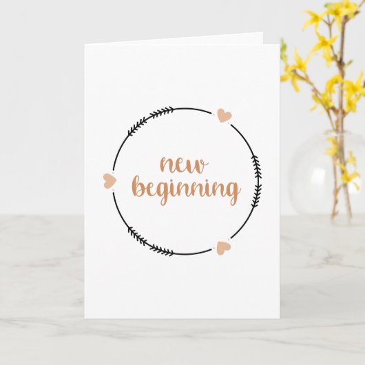 Nieuw begin kaart (Gele Bloem)