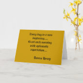 Nieuw begin kaart (Gele Bloem)