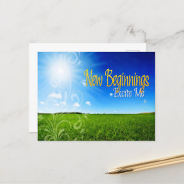 "Nieuw begin" Motivatiebevestiging Briefkaart