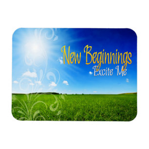 "Nieuw begin" Motivatiebevestiging Flexibel Magneet