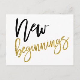 Nieuw Begin Positiviteit Quote Wit Briefkaart