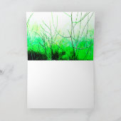 "Nieuw begin"-schaduwen van groen Floral ontwerp Kaart (Binnen)