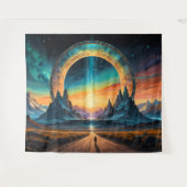 Nieuw begin: stap door een sterrenpoort wandkleed (Voorkant (horizontaal))